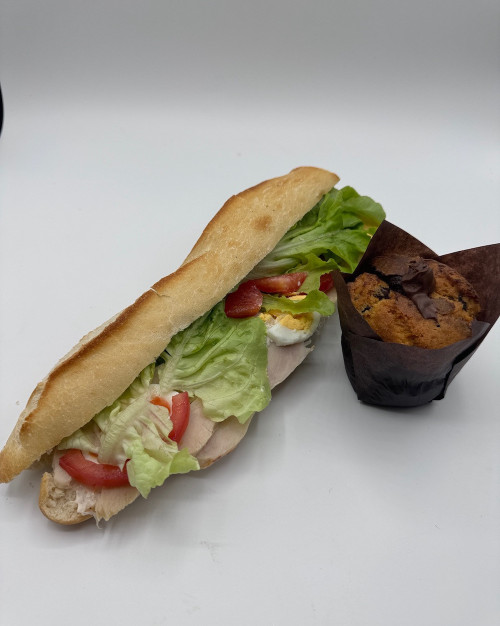 Formule  Sandwich  avec cruditées Taille L (Demi-baguette)