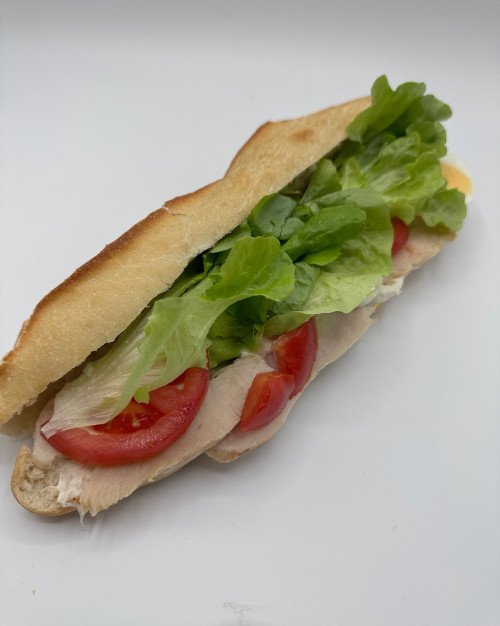 Sandwich seul avec cruditées Taille L (Demi-baguette)